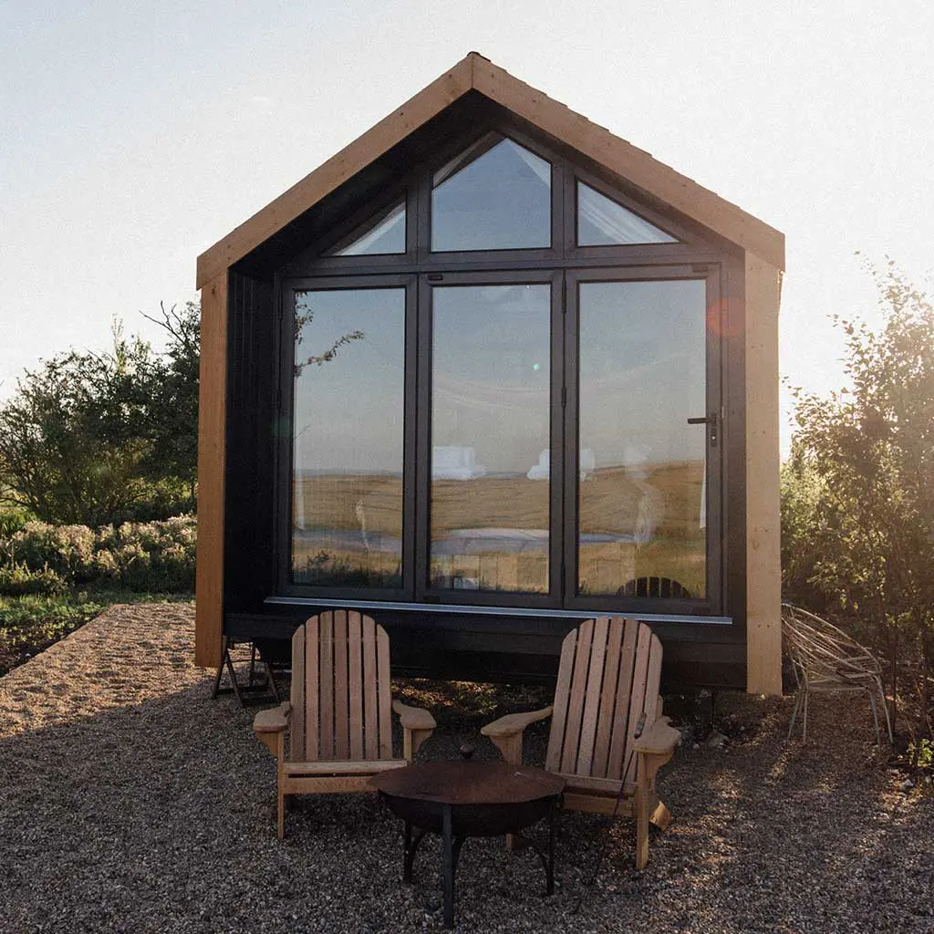 Shepherd's hut glamping business