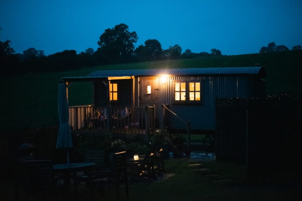 Plankbridge shepherd's hut at Tokenhill Dorset