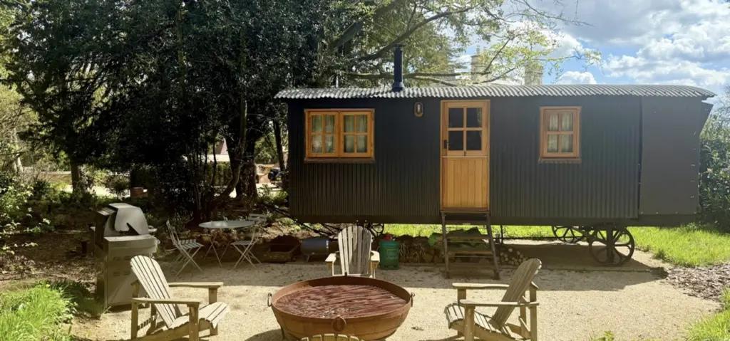 A bespoke shepherd's hut retreat