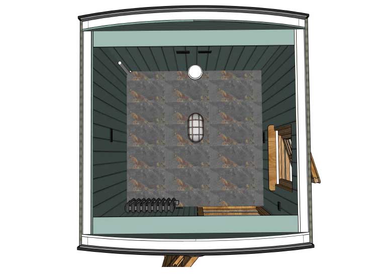 Plankbridge Laundry Room Shepherd's Hut CAD