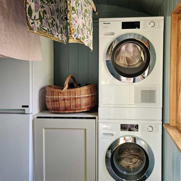 Plankbridge Laundry Room Shepherd's Hut interior